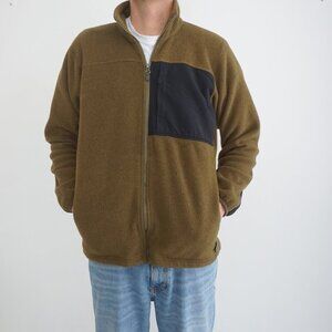 Mountain Equipment Company MEC Green Fleece Zip Up Hiker Outdoors Sweater Medium